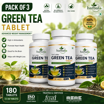 Harbalplus Fat Cutter Green Tea Tablet(Pack Of 3)